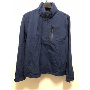 Cole Haan Men Stretch Rain Jacket Blue M 530AP308